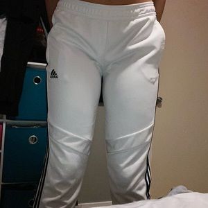 White adidas joggers